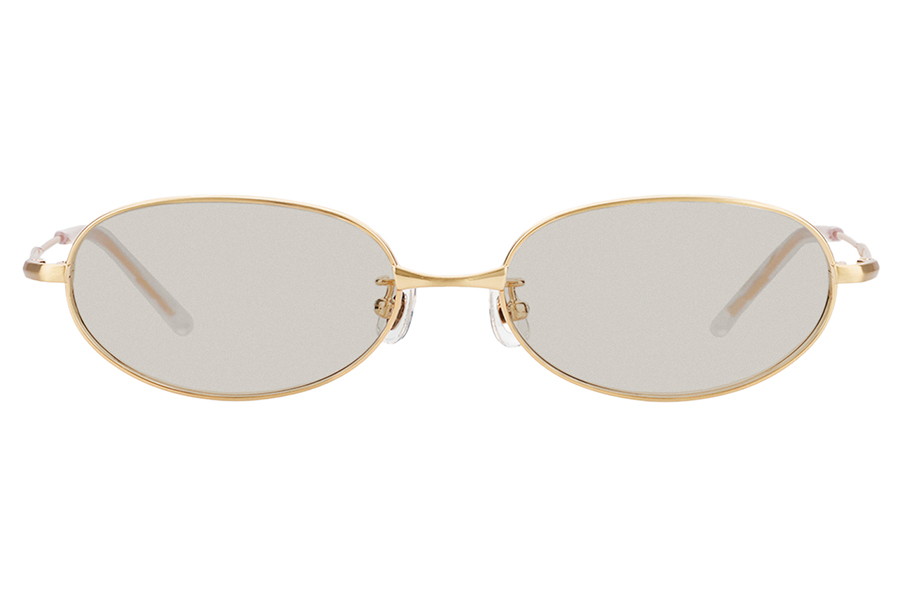 SUNCUTGlasses/トレンドのオーバル型メタルサングラス